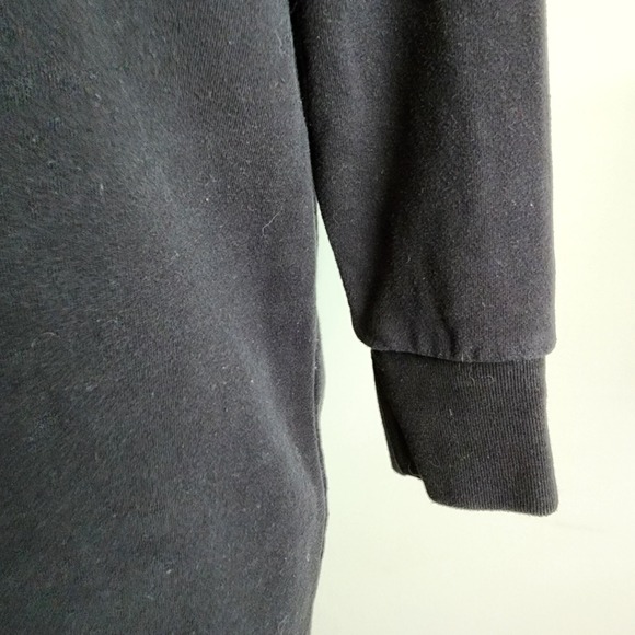 ROOTS CANADA Sweatshirt Dress Womens XS Black Sweat Relaxed Crew Neck Cuff Sleev - Picture 15 of 16